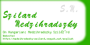 szilard medzihradszky business card